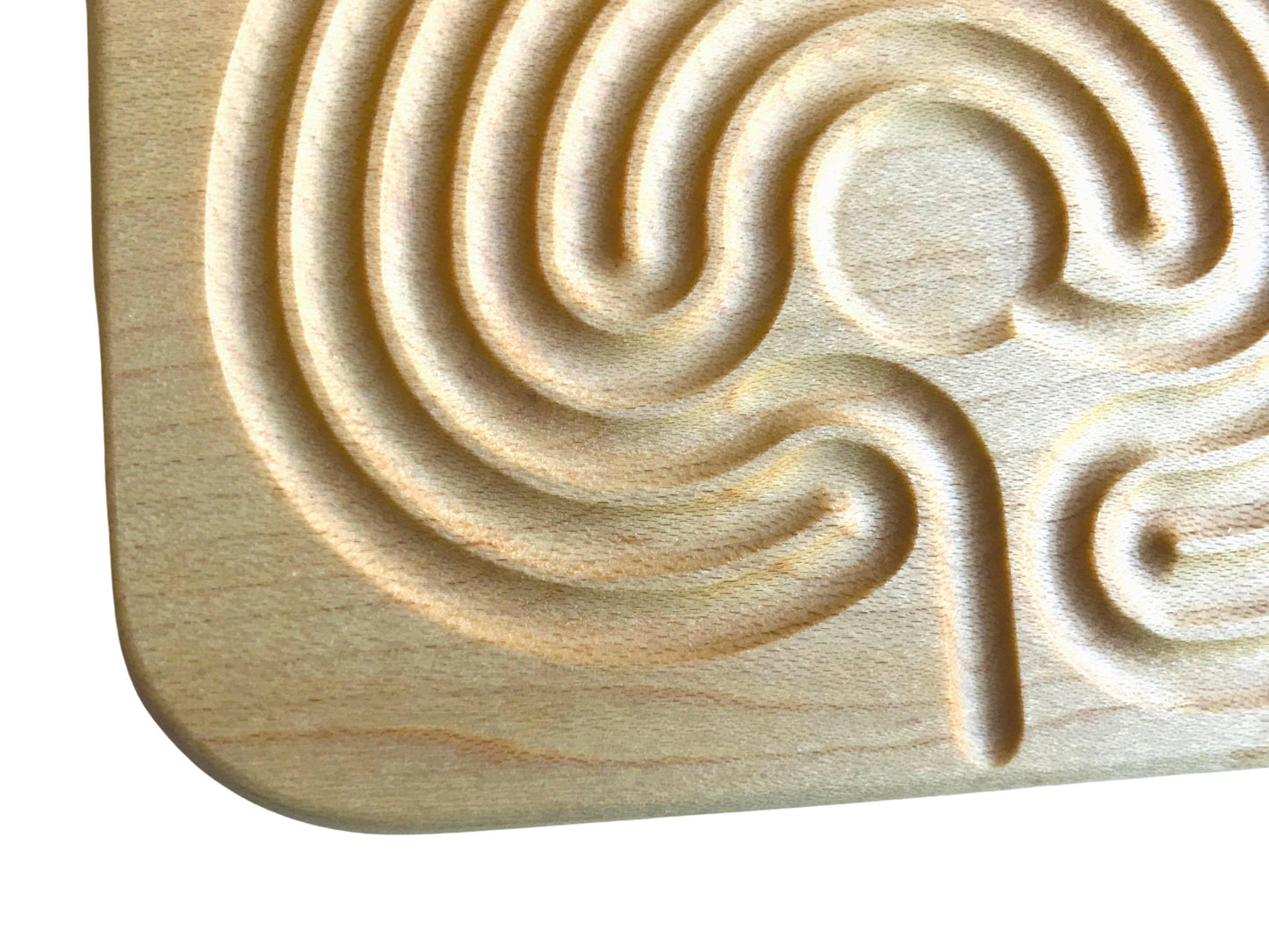 Small Classical Finger Labyrinth, Maple Wood, 4.75" by 3.75"